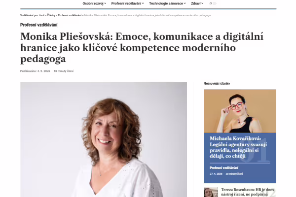 Rozhovor pro Vzdělávání pro život